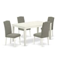 thumbnail image 2 of East West Furniture Dining Room Set Linen White, CAEN5-LWH-06, 2 of 6