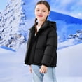 thumbnail image 2 of XXWXYD Kids Korean Style Thickened White Down Hooded Jacket, Warm Winter Coat for Boys Girls, Big Children Padded Outerwear Autumn, 2 of 9