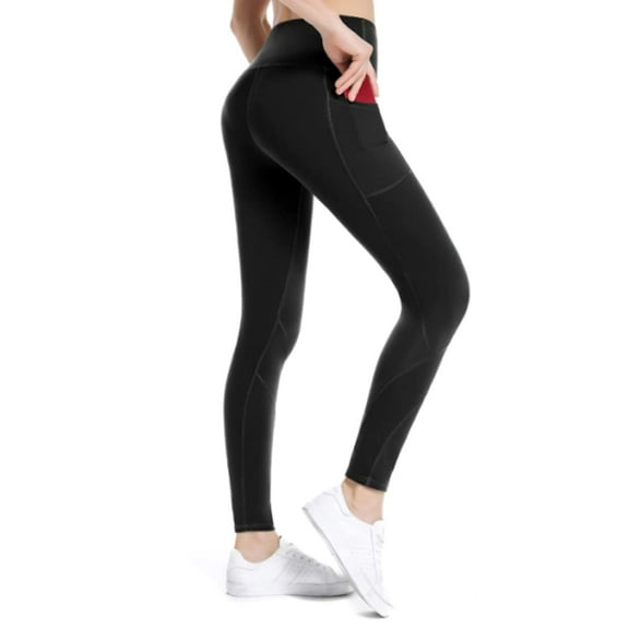 High waist tummy control black legging with 3 Pockets