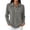 AZ27_Dark Gray, variant on Polo Shirts for Women Collared Waffle Knit Blouse Half Button Long Sleeve Solid Casual Henley Pullover Tops Wine L