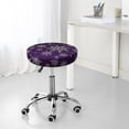 thumbnail image 7 of Goofa Snowflake Gradient Purple Printed Stool Covers Round, Waterproof Round Bar Stool Covers Anti-Slip Round Bar Stool Seat Cover with Elastic Bands Durable -13 inch, 7 of 7