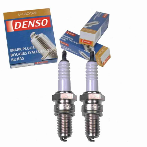2 pc DENSO 4101 Standard U-Groove Spark Plugs for X24ESR-U Ignition Wire Secondary Fits select: 1989-1990 CHRYSLER TC