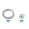 thumbnail image 3 of 16Ft(5M) Wire Rope 304 Stainless Steel Cable 1/4" (6.0 mm) Vinyl Coated with 2pcs Screw Chuck Transparent, 3 of 7