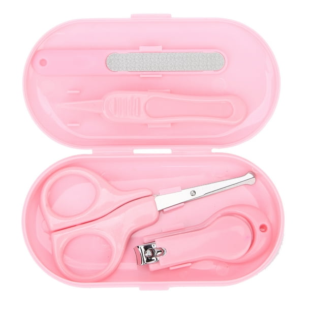 Tijeras para Bebés, Frases superficiales Fina Bastante Segura Precisa Acero inoxidable 4pcs Kit de Umas para Bebé de Abdominales para Familia para Bebés