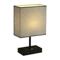 thumbnail image 2 of Cedar Hill 17" Black Wireless Charging Table Lamp with USB Port, 2 of 6