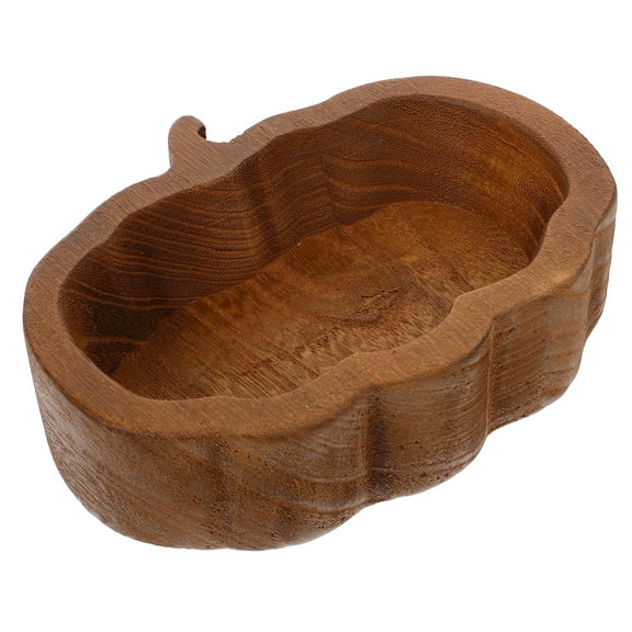 STOBOK Pumpkin Shaped Bowls Wood Elegant Food Storage 1Set Family Gatherings