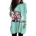 thumbnail image 3 of 2024 Nueva camiseta de manga larga con cuello redondo y bolsillo para mujer, camiseta informal elegante con estampado de Snoopy, ropa de calle larga para mujer, 3 of 5