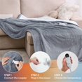 thumbnail image 4 of Jinsinto Heated Blanket Electric Throw - 6 Heat Settings with 4 Time Settings, 3hrs Timer Auto Shut Off (50×60 inches, Grey), 4 of 5