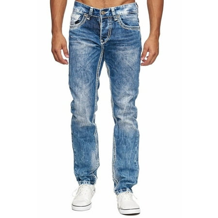 Men's Thick Seams Regular Jeans
