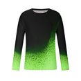 thumbnail image 5 of M-4X Plus Size Mens Big & Tall T Shirts Long Sleeve Tshirts Shirt Casual Pullover Crewneck Gradient Printed Slim Basic Athletic Workout Tees Tops, 5 of 5