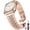 RoseGold, variant on ZYX Heavy Duty Stainless Steel Band for Apple Watch, 5-Row Metal Link Bracelet with Butterfly Clasp, SliverGold, 38mm/40mm/41mm/42mm(series 10 11)
