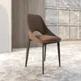 thumbnail image 3 of LeisureMod Amalfi Upholstered Fabric Dining Chair – Modern Side Chair with Iron Legs, Mid-Century Accent Chair for Dining Room or Kitchen, 3 of 12