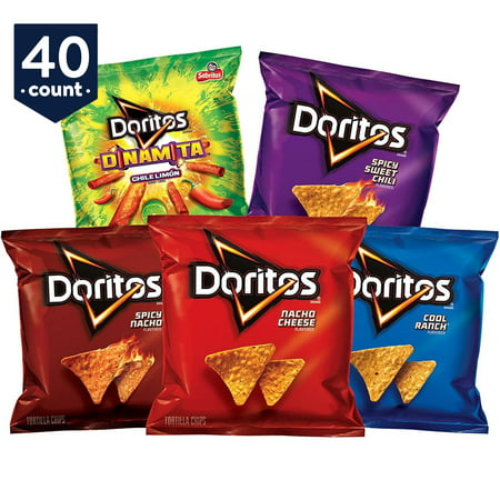 Doritos Tortilla Chips Variety Snack Pack, 40