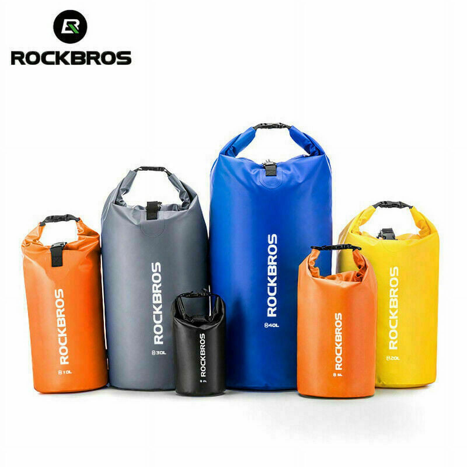 ROCKBROS 10L Valuables Watertight Dry Bags,Sacks Water Sport Bag, Weather Resistant Dry Bag Roll Top, Unisex, Yellow - image 3 of 11