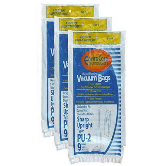 27 Compatible with Sharp Style PU-2 Microfiltration Upright Vacuum Cleaner Bags