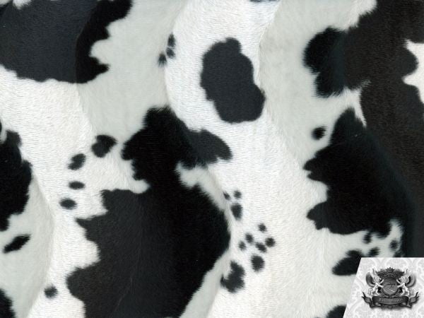 BLACK COW Super Luxury Faux Fur Fabric Material 