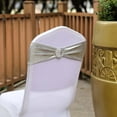 thumbnail image 2 of BalsaCircle 5 Silver Metallic Spandex Chair Sashes Silver Round Buckles Party Ceremony, 2 of 8