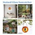 thumbnail image 7 of Basketball Stained Glass Suncatcher Colored Handmade Window Hangings Glass Suncatcher Crafts Kits for Indoor Garden Christmas Decor and Memorial 16x16cm(5), 7 of 7