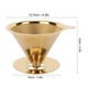 thumbnail image 5 of Filtro de café reutilizable de Acero inoxidable ANGGREK dorado 12,5 cm, 5 of 8