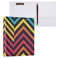 thumbnail image 3 of Colorful Line 3 Ring Binders 1.5 inch Hardcover File Folders with Interior Pockets A4 Size Organizer for School Office Hospital, 3 of 8