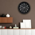 thumbnail image 4 of La Crosse Clock 12 inch Black Quartz Analog Clock with Temp & Humidity, 404-2631, 4 of 5