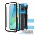 thumbnail image 3 of Njjex Samsung Galaxy A16 5G Holster Case [3-in-1] Military-Grade Drop Protection, Built-in Screen Protector & 360° Rotating Belt Clip Carrying Swivel Defender Full Body Cover for Samsung A16 5G-Black, 3 of 8