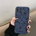 thumbnail image 1 of Sanrio-Bonita funda de Hello Kitty para iPhone 14 Plus 13 12 Mini 11 Pro XS MAX X XR, Color caramelo, azul, funda suave Fivean unisex, 1 of 2
