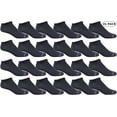 thumbnail image 4 of Yacht & Smith Wholesale Men's Cotton Shoe Liner Training Socks Size 10-13 (Navy, 24), 4 of 6