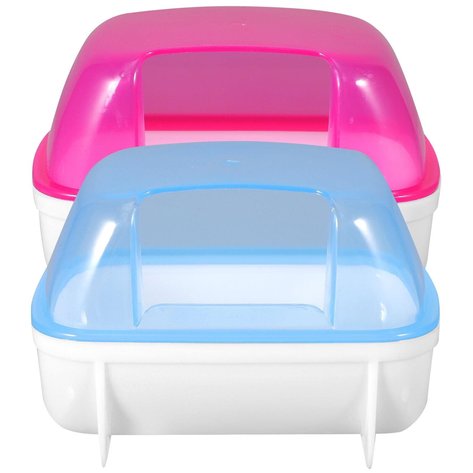 2 Pcs Small Pet Chinchilla Hamster Sand Bath Room House Bathroom