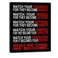 thumbnail image 1 of Lámina sobre lienzo Pyradecor Watch Your Thoughts Motivational 30x40 cm, 1 of 6