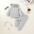 thumbnail image 2 of Younger Tree Toddler Fall Outfits for Girl Boy Long Sleeve Hoodie Top and Long Sweatpants Set Toddler Sweatsuit for 3-4T, 2 of 7