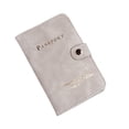 thumbnail image 2 of Funda para pasaporte de piel sintética, tarjetero, organizador de documentos de moda para pasaporte gris claro, 2 of 9