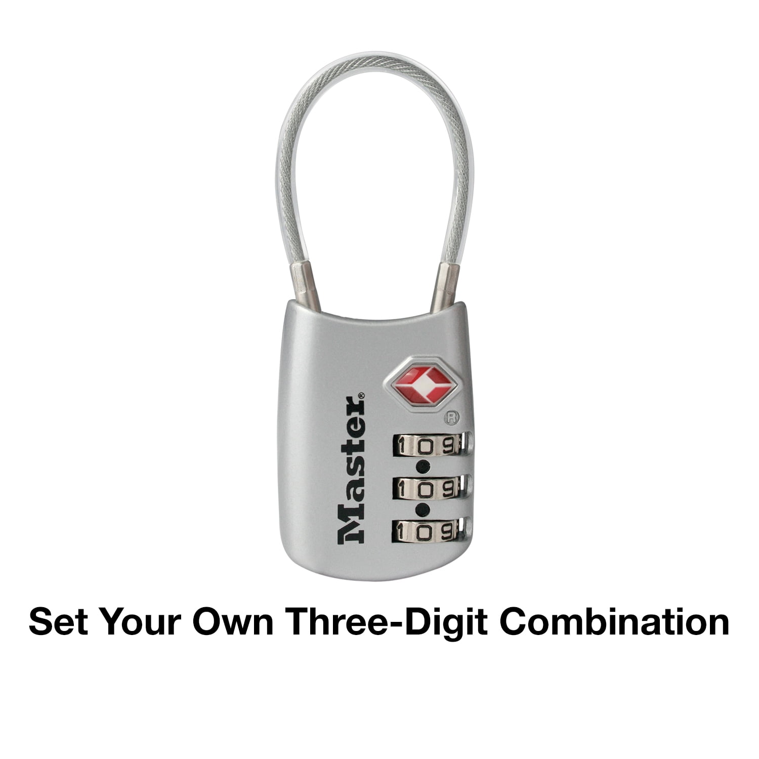 Master Lock 4688D Set Your Own Combination TSA Accepted Luggage Lock 1 Pack Blue