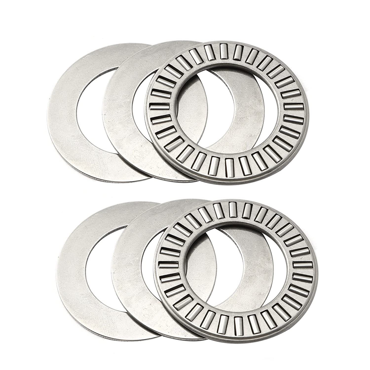 2 Pack AXK2035 2AS Thrust Needle Roller Bearings with Washers, 20 Bore