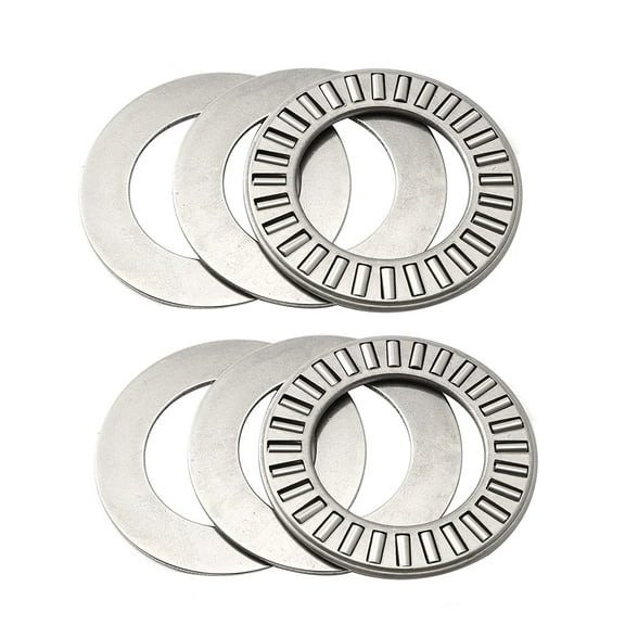 2 Pack AXK2035 2AS Thrust Needle Roller Bearings with Washers, 20 Bore 35 OD 2mm Width, GCr15 Hardness