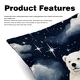 thumbnail image 2 of Polar Bear Throw Pillow Inserts Set Covers of 2 Decorative Velvet Throw Pillows with Unique Patterns - 16x16, 18x18, 20x20 Inches for Home Decor and Gifts, 2 of 6