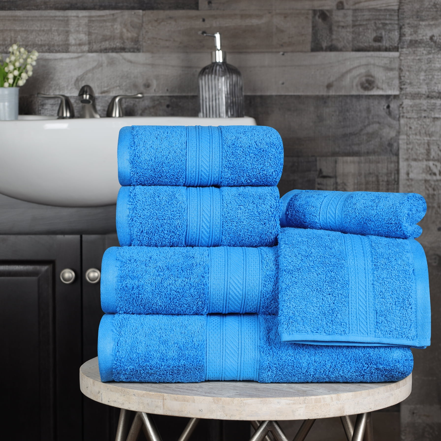 50x100cm Premium Hand Towels Ultra Soft and Highly Absorbent Face - Easy Care,Multipurpose Use for Bath Gym and Spa 100/% Egyptain Cotton HAND Towel Luxury Hand Genuine 650 GSM Blue, 2Pack
