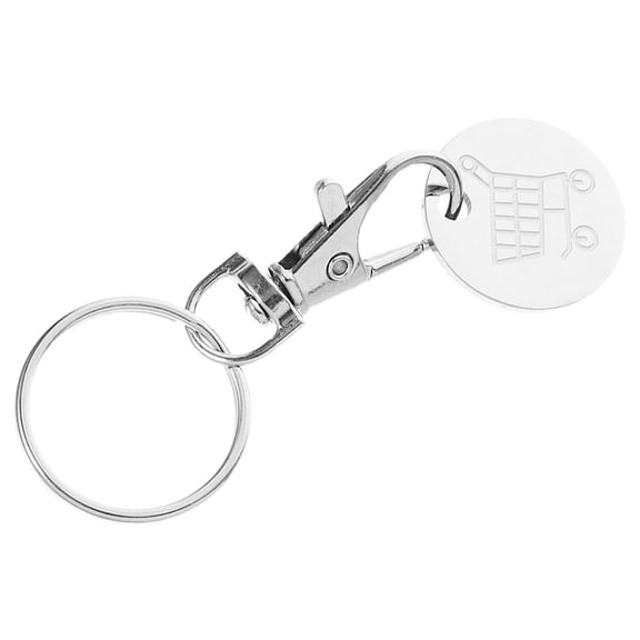 LIFKOME Metal Shopping Cart Token Keychain Portable Keyring for Trolley Accessory