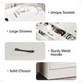thumbnail image 6 of Vabches Dresser for Bedroom 9 Drawer Wide Dresser with Charging Station,Woodgrain White, 6 of 9