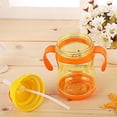 thumbnail image 2 of 300ML Baby Straw Cup, Infant Feeding Sippy Cups With Handles Cute Water Drinking Learning With Straw Leak Proof Anti-flatlence Removable Bottle, 2 of 4