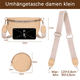thumbnail image 4 of Bolso Bandolera Mujer, Riñonera Mujer Piel Sintética con Billetera, Bolsos Modernos con Correa Ancha para el Hombro, Bolso Pequeño de Hombro con Cremallera y Correa de Hombro Intercambiable, 4 of 6
