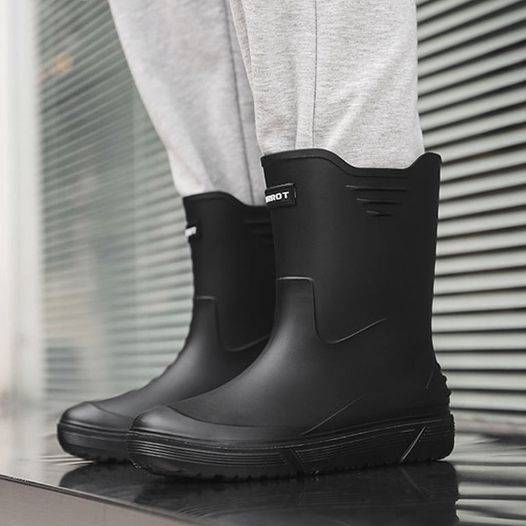 Men\'s Rubber Rain Boots Waterproof Lightweight Durable Garden Work Boots MONEHANE Men main image 4