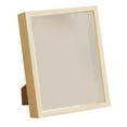 thumbnail image 2 of Caja de sombra de madera con marco para manualidades, mesa de 8,62 x 10,63 pulgadas, vitrina de bricolaje, recuerdos, 2 of 9