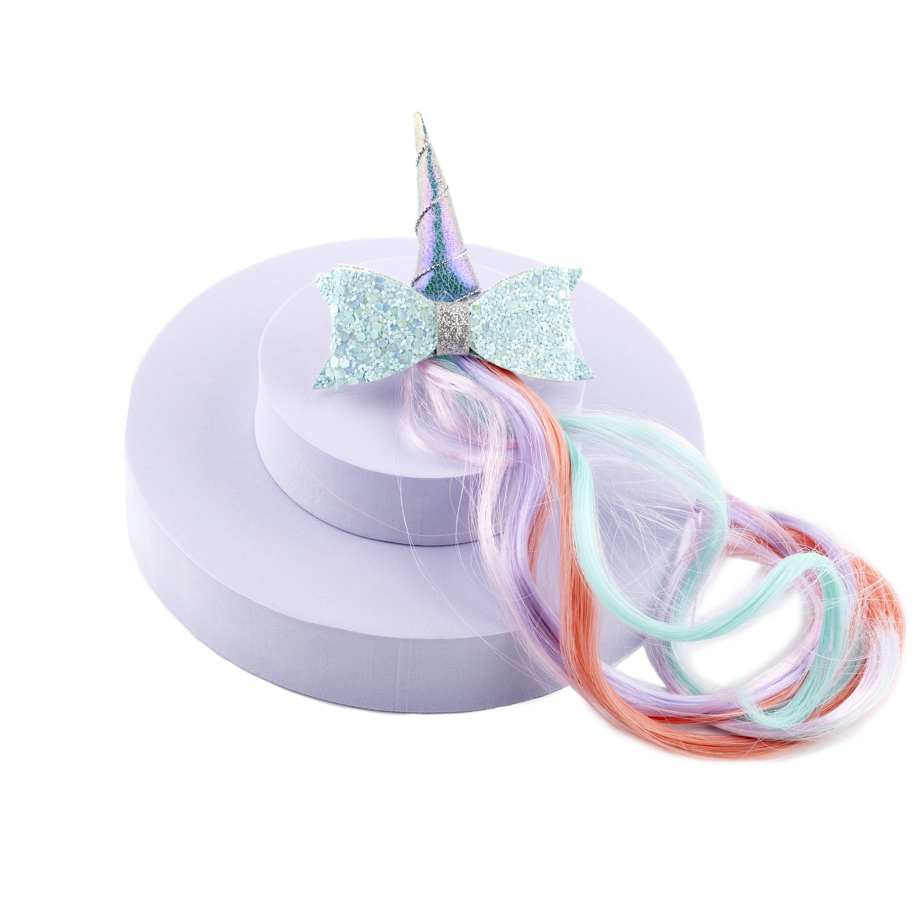 Unicorn Hair Bow,Unicorn Headband, Unicorn Birthday Party 5 inch / Alligator Clip with Headband