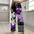 thumbnail image 2 of Kuromi And My Melody Womens Comfy Pajama PJ Pants Lounge Pants Sleepwear Drawstring PJ Bottoms Pants, 2 of 7
