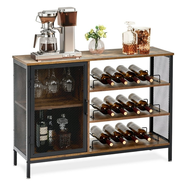 WhizMax Bar for Liquor and Glasses, Industrial Coffee Bar