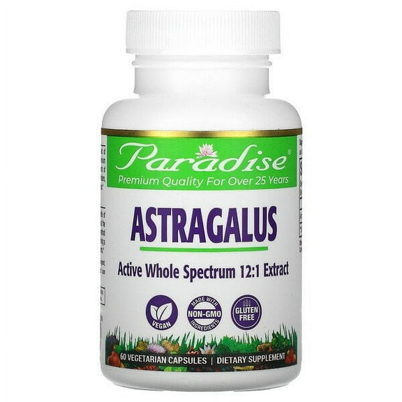 Paradise Herbs Astragalus, 120 Vegetarian Capsules (250 mg per Capsule)