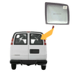 thumbnail image 3 of Fit 2003-2024 Express Savana Back Window Glass Stationary Heated Passenger Right, 3 of 4