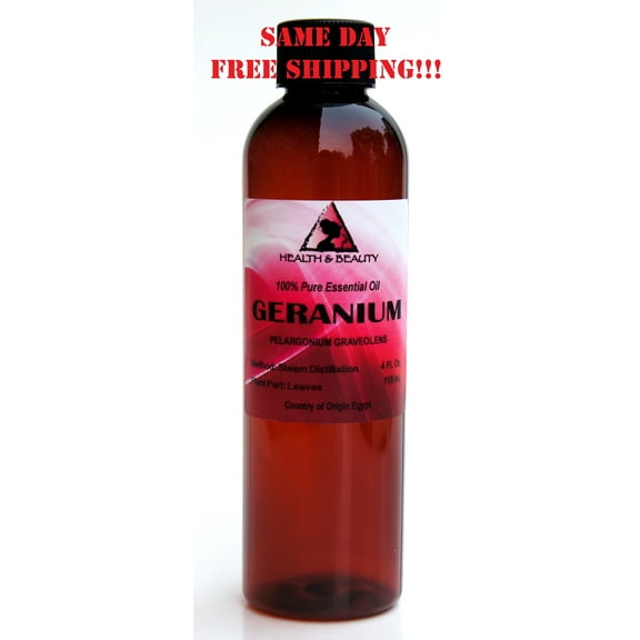 GERANIUM ESSENTIAL OIL AROMATHERAPY 100% PURE NATURAL 4 OZ