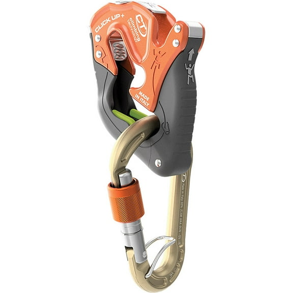Climbing Technology Click-up Plus Belay Device with HMS Orange Carabiner